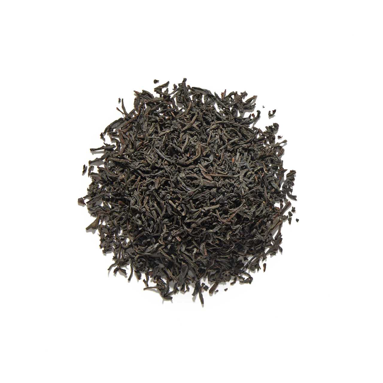 English Breakfast Loose Leaf Tea arranged in a circle